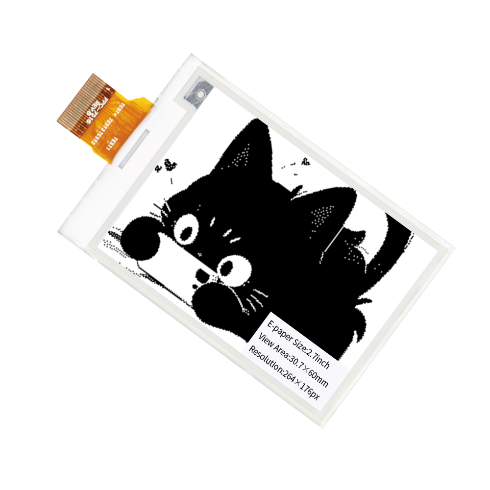 DKE 2,7 Zoll Schwarz-Weiß-E-Paper-Display