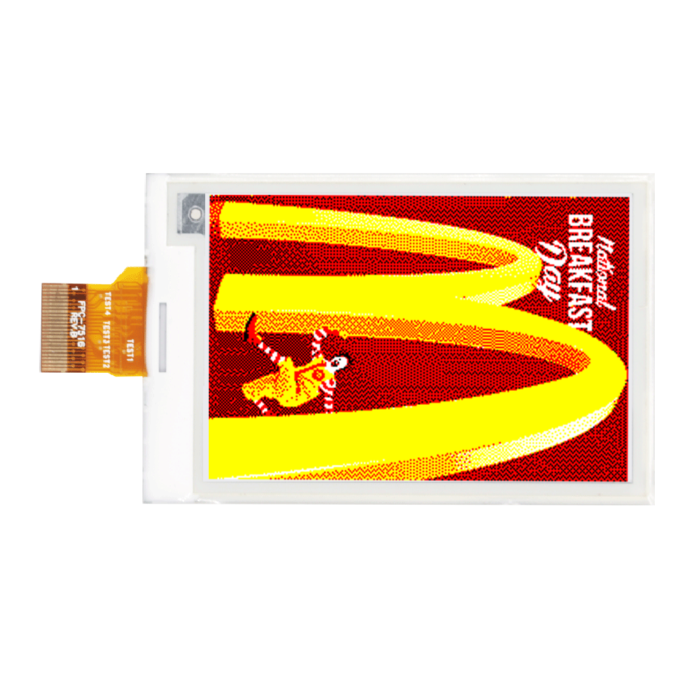 DKE 2.7 inch Black White Red Yellow 4-Color ePaper Display