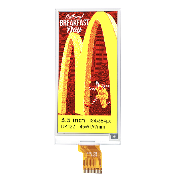 DKE 3,5 Zoll Schwarz Weiß Rot Gelb e-Paper Display