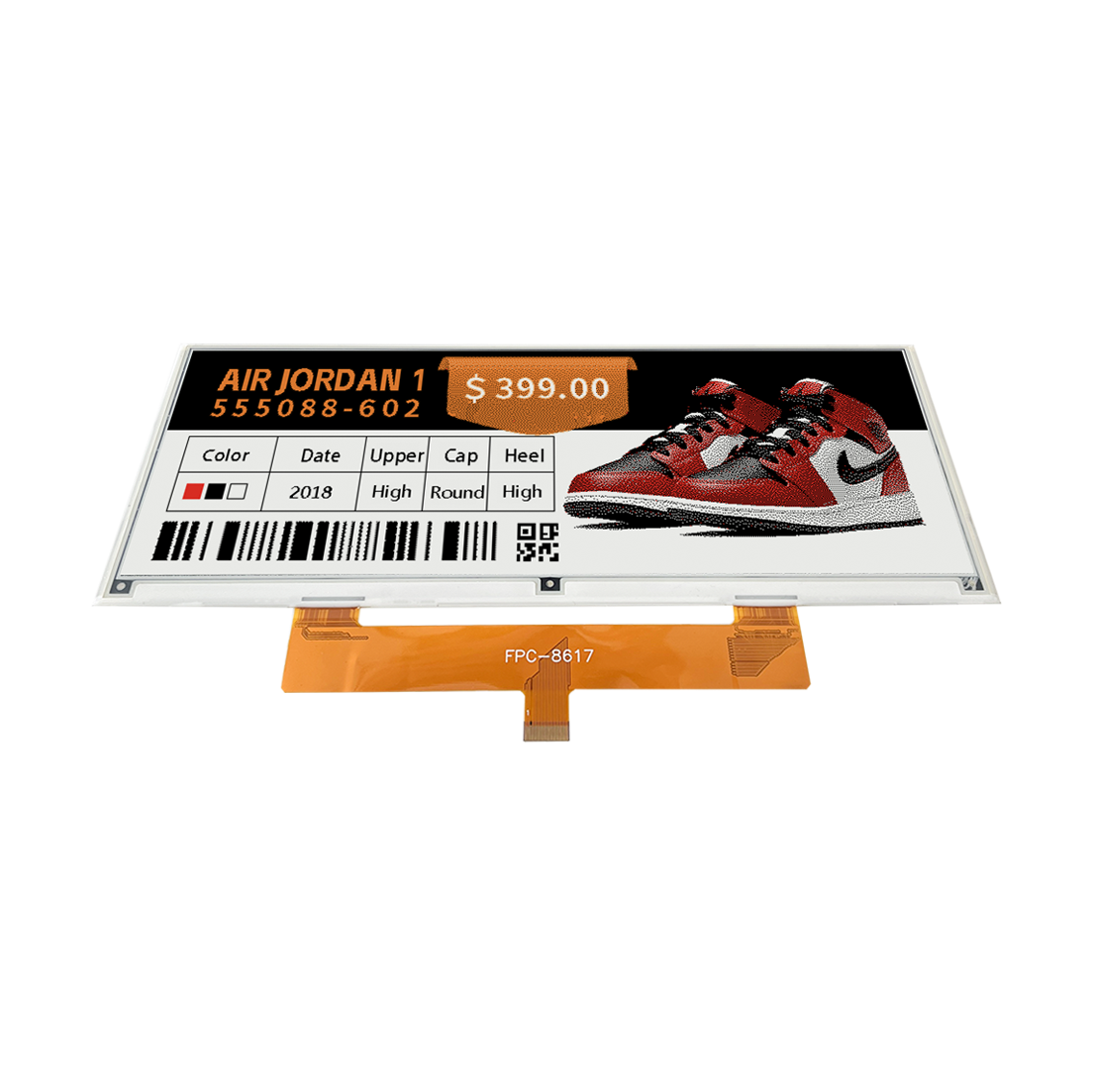 DKE 10.85 inch Black White Red Yellow 4-color ePaper Display