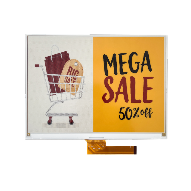 DKE 9,7 Zoll Schwarz Weiß Rot Gelb ePaper Display