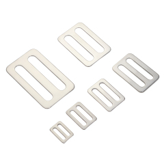 Woven strap adjustment buckle