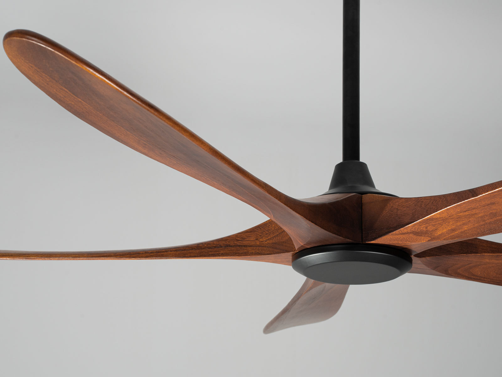 62" Dark Walnut Ceiling Fan, Silent DC Motor & Reversible Function