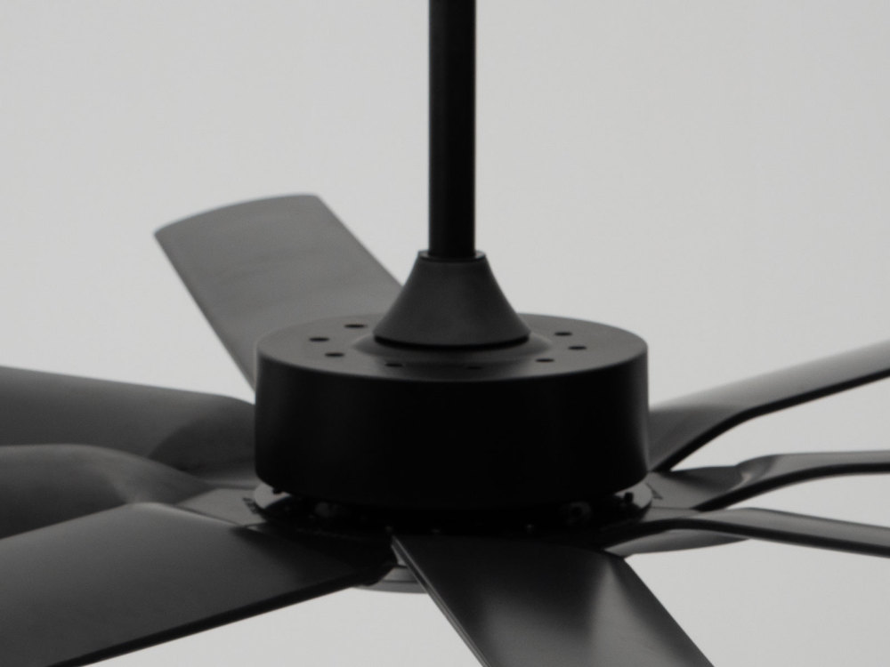 72" Black Ceiling Fan, Silent DC Motor & Reversible Function, Remote & Wall Control