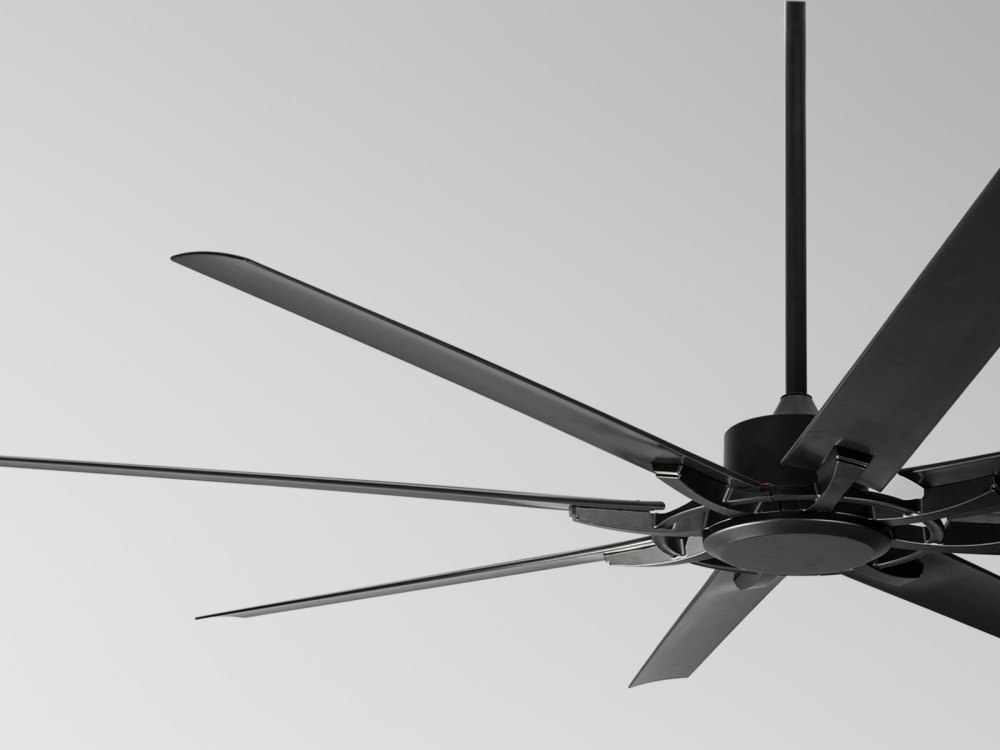 75" Black Ceiling Fan, Modern ABS Blades with Silent DC Motor & Reversible Function