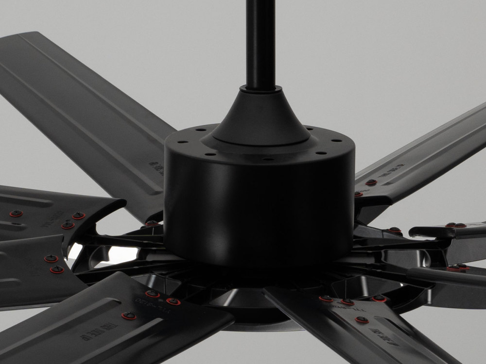 75" Black Ceiling Fan, Modern ABS Blades with Silent DC Motor & Reversible Function