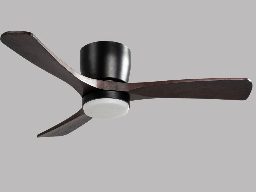 42" Light Oak Ceiling Fan with no light, Silent DC Motor & Reversible Function