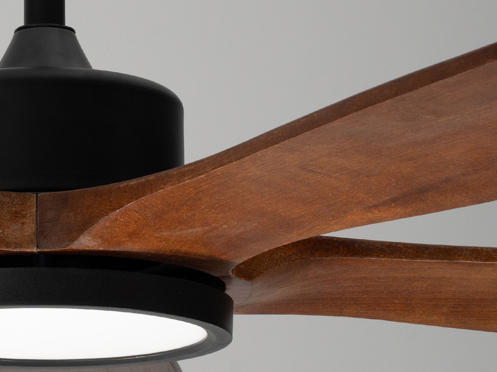 72" Dark Mahogany Ceiling Fan with Light, Silent DC Motor & Reversible Function