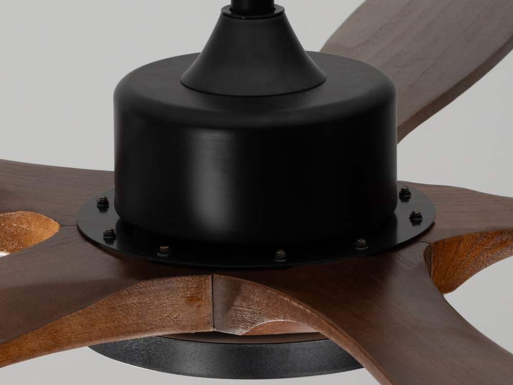 72" Dark Mahogany Ceiling Fan with Light, Silent DC Motor & Reversible Function