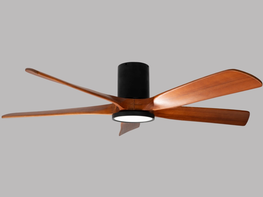 60-inch solid wood ceiling fan with light main product image