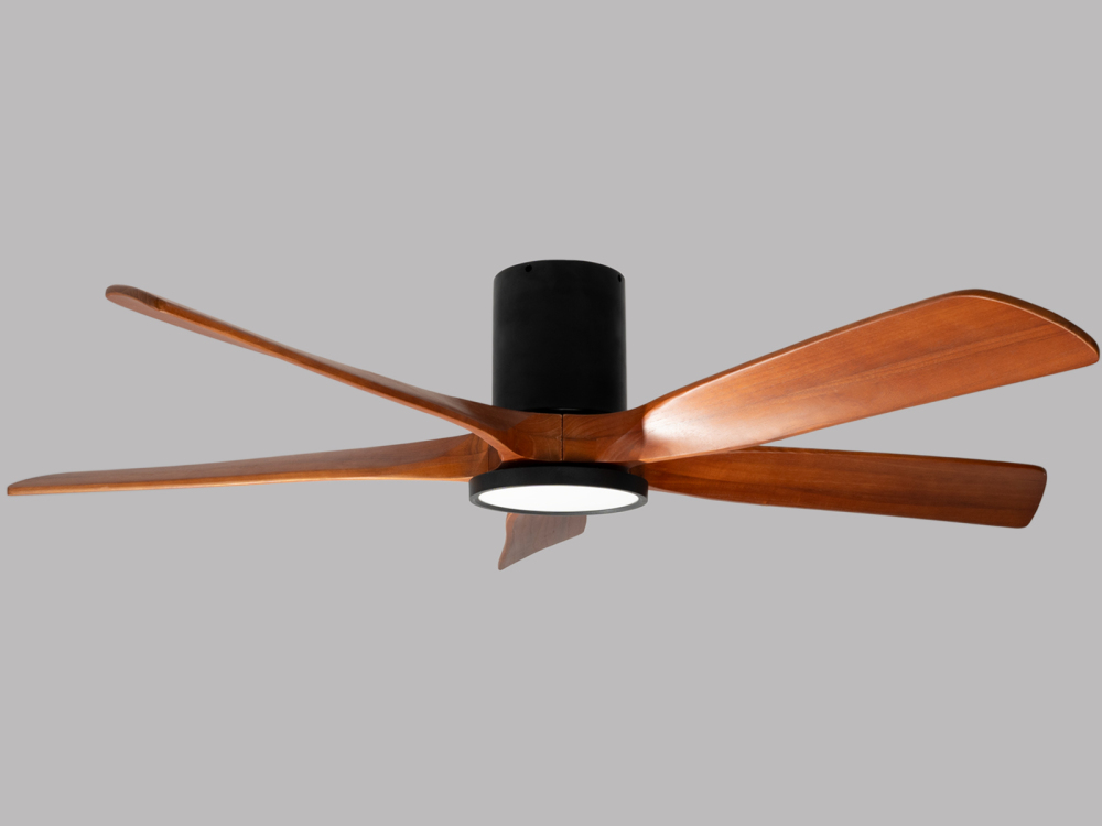 60" walnut wood-colored ceiling fan