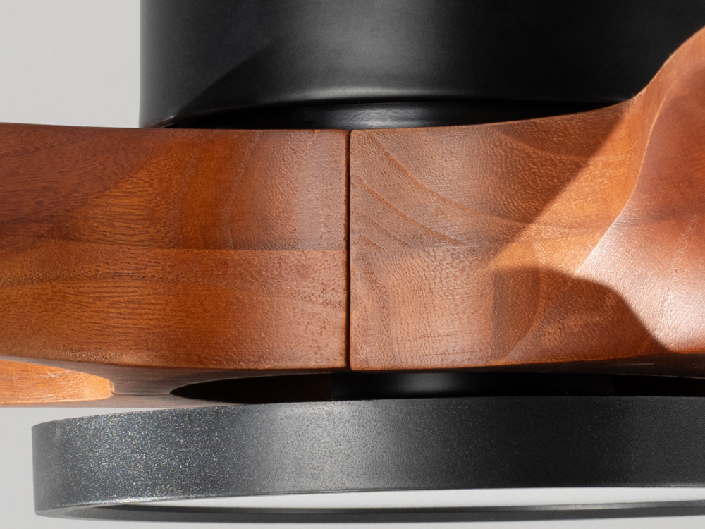 60" walnut wood-colored ceiling fan