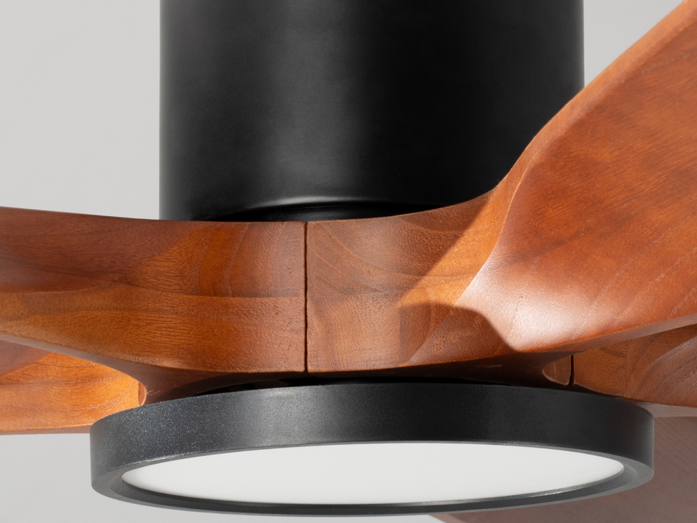 60" walnut wood-colored ceiling fan