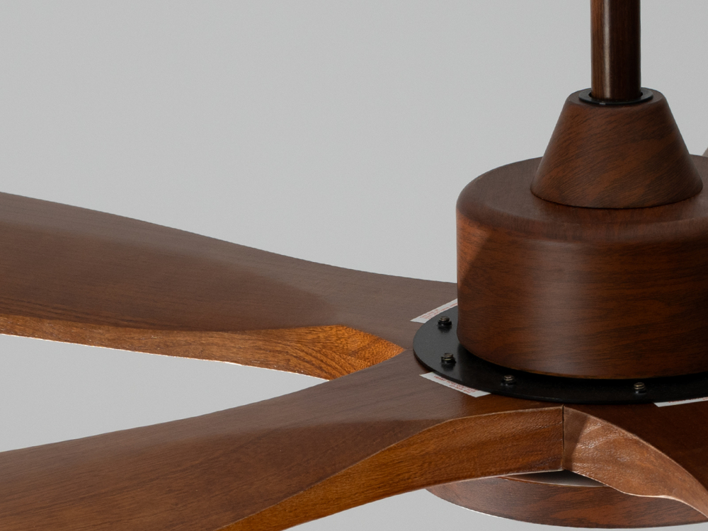 60" Black Ceiling Fan with LED Light, Silent DC Motor & Reversible Function