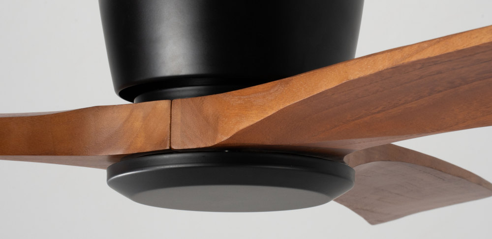 52" Solid Wood Ceiling Fan (NO Light)-Flush Mount, Dc Motor (Mahogany Walnut)