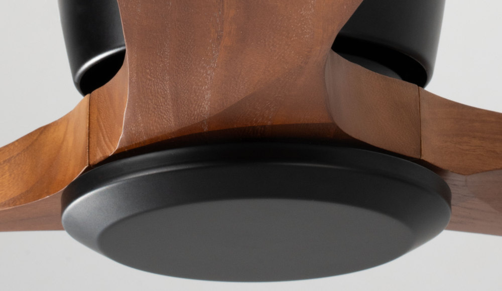 52" Solid Wood Ceiling Fan (NO Light)-Flush Mount, Dc Motor (Mahogany Walnut)