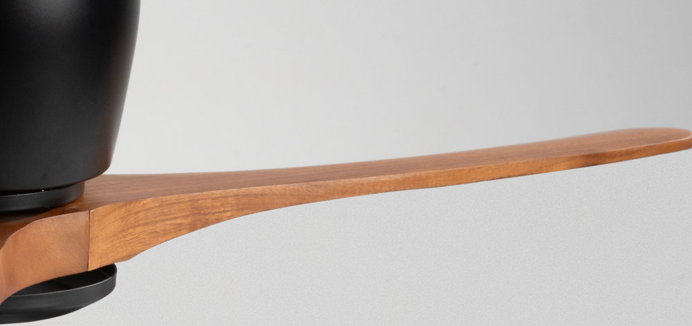 52" Solid Wood Ceiling Fan (NO Light)-Flush Mount, Dc Motor (Mahogany Walnut)