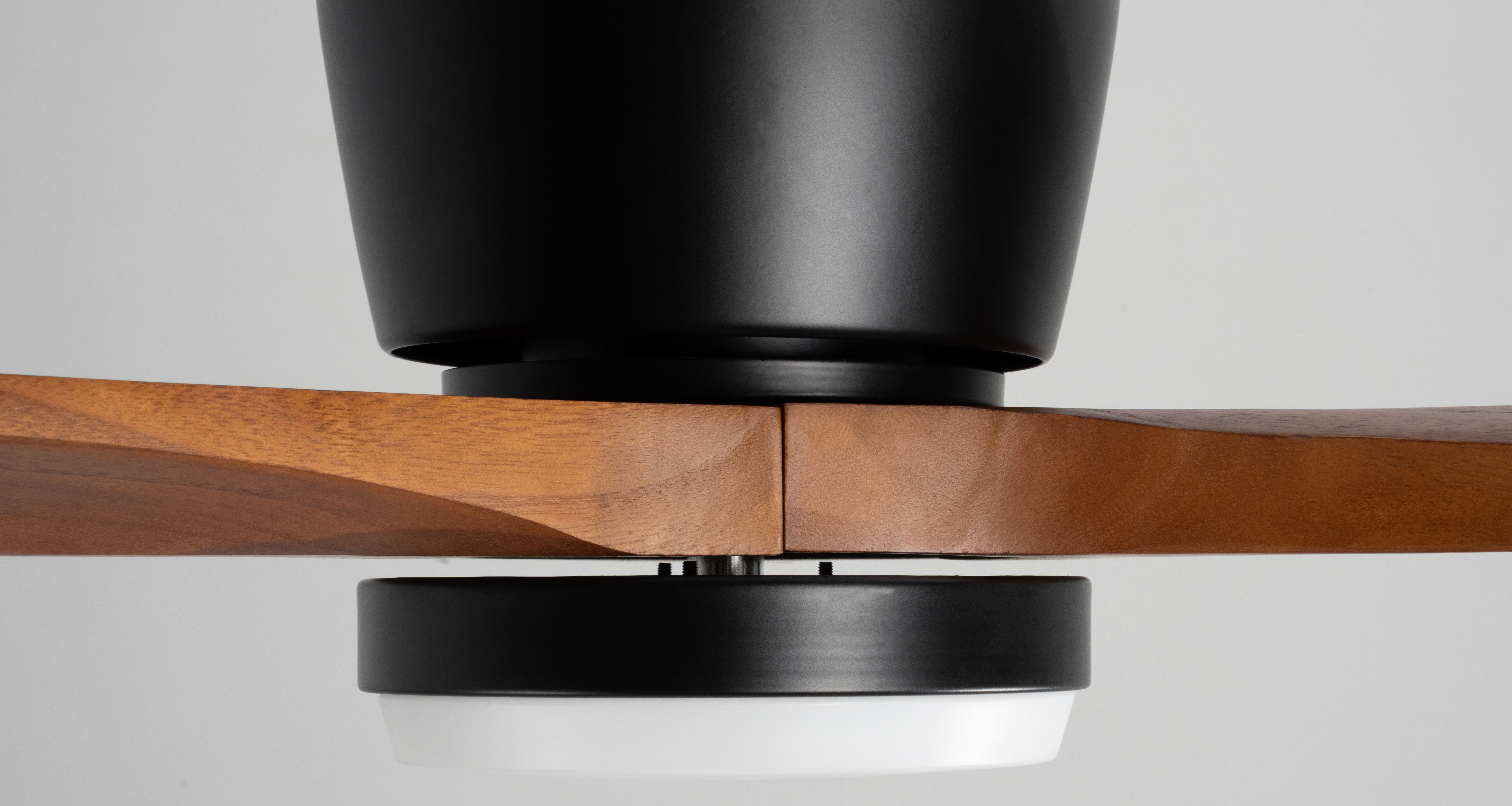 42" Solid Wood Ceiling Fan with Light-Flush Mount, Dc Motor (Walnut)