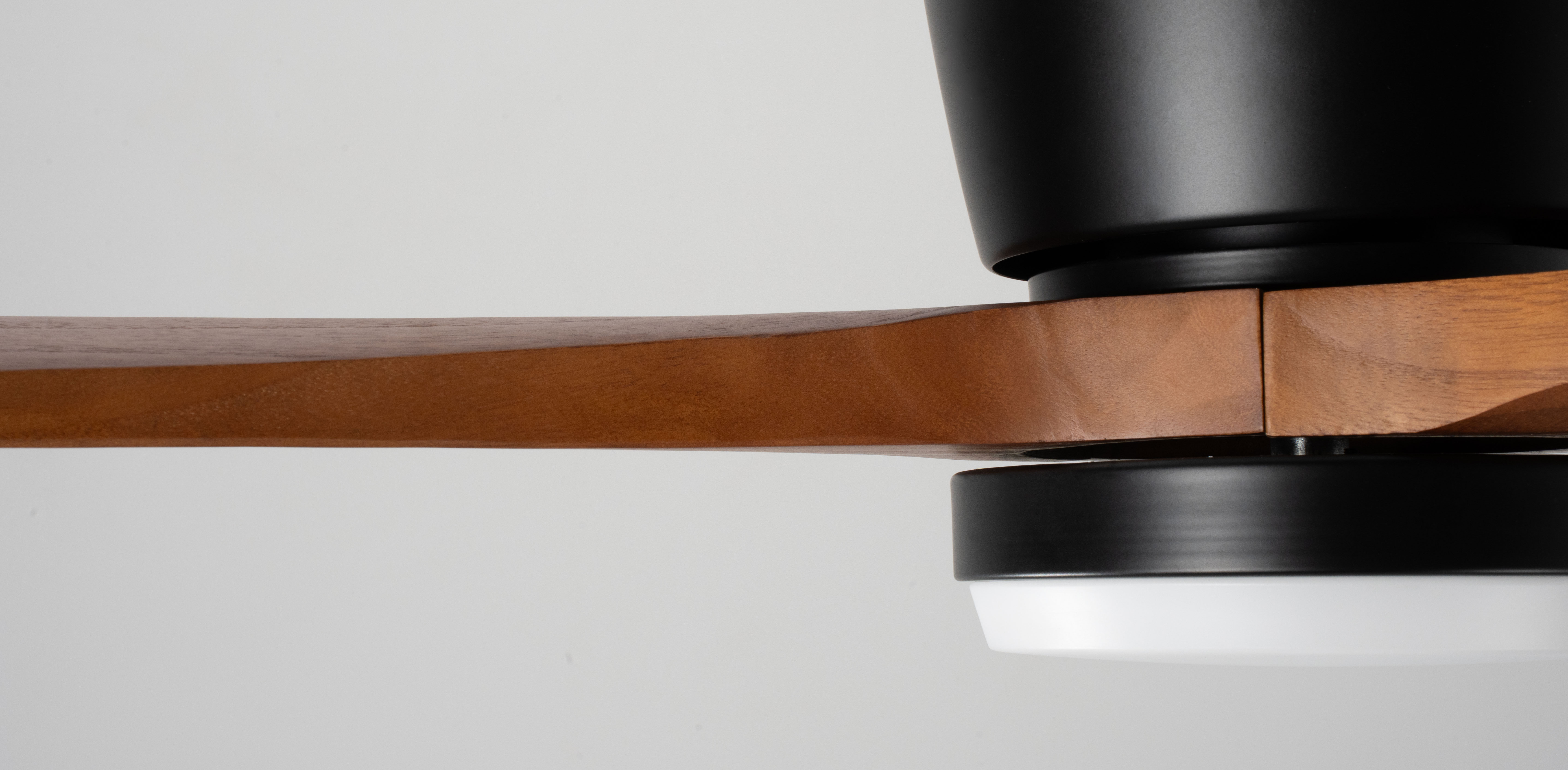 42" Solid Wood Ceiling Fan with Light-Flush Mount, Dc Motor (Walnut)