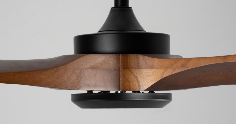 72" Solid Wood Ceiling Fan (NO Light)-Downrod Mount, DC Motor (Mahogany Walnut)
