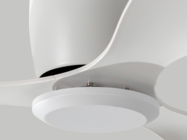 52" ABS Ceiling Fan (No Light)-Flush Mount, Reversible Dc Motor (White)