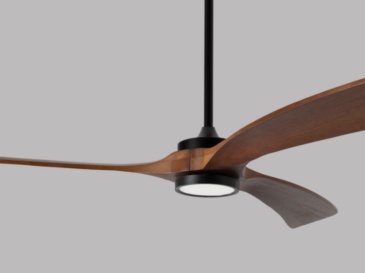 72" Solid Wood Ceiling Fan with Light-Downrod Mount, DC Motor (Mahogany Walnut)