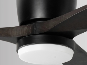 42" Solid Wood Ceiling Fan with Light-Flush Mount, Dc Motor (Ebony Walnut)