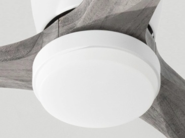 42" Solid Wood Ceiling Fan with Light-Flush Mount, Dc Motor ( Weathered Gray Walnut)