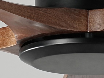 60" Solid Wood Ceiling fan (NO Light) - Flush Mount, DC Motor ( Mahogany Walnut)