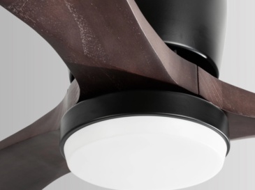 42" Solid Wood Ceiling Fan with Light-Flush Mount, Dc Motor (Plum-tinged Walnut)