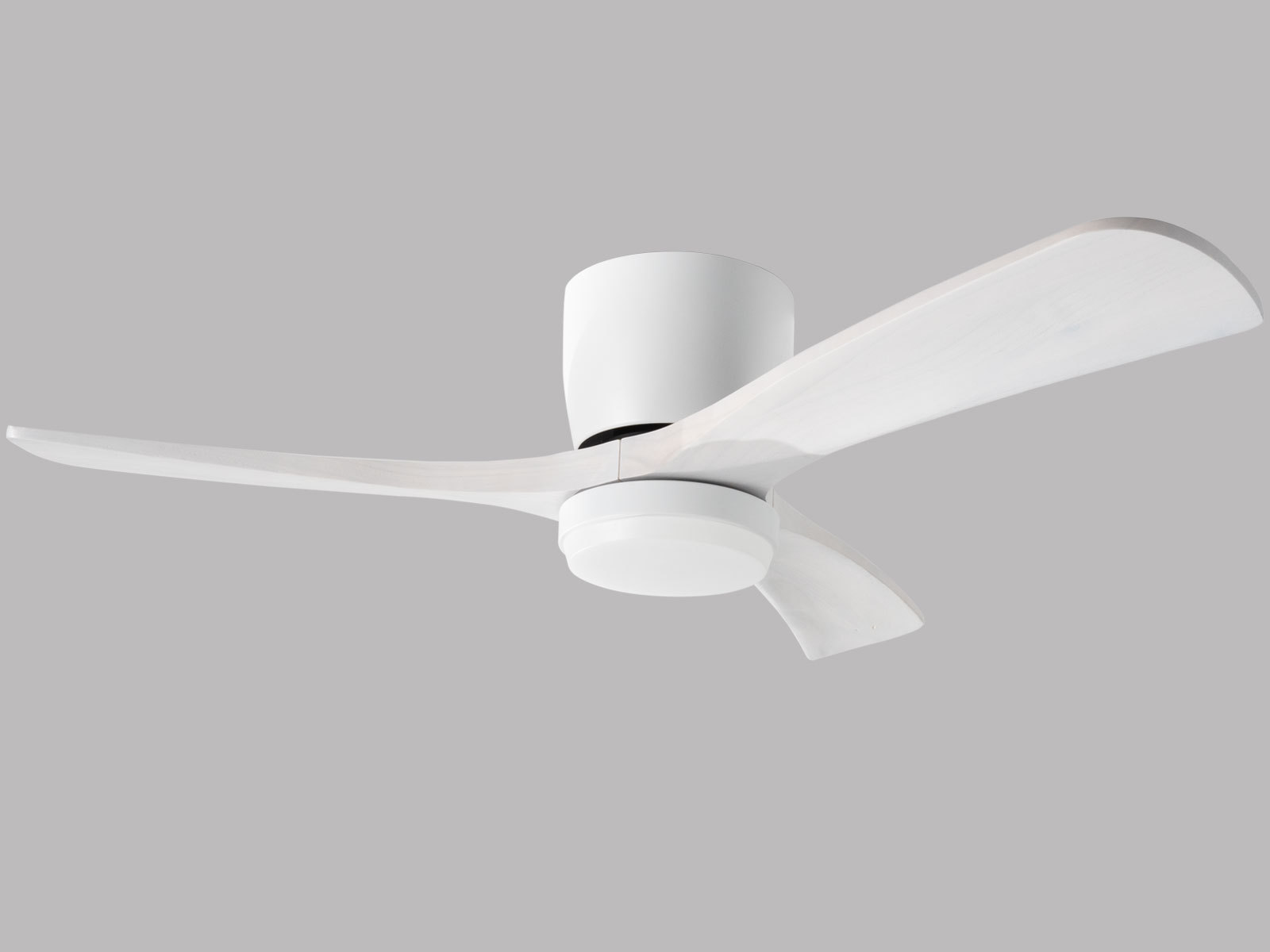 42" Solid Wood Ceiling Fan with Light-Flush Mount, Dc Motor ( Weathered Gray Walnut)
