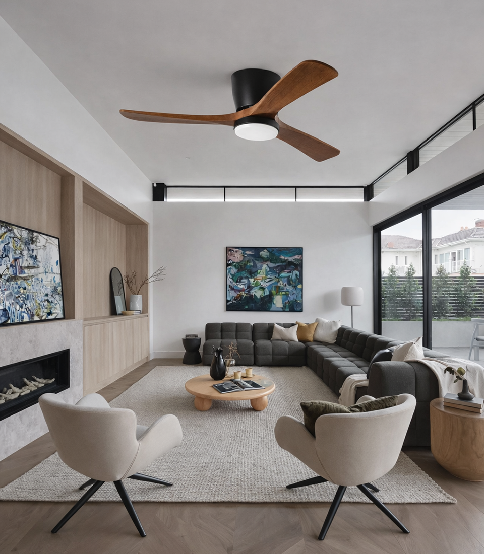 Refined Ceiling Fan with Light
