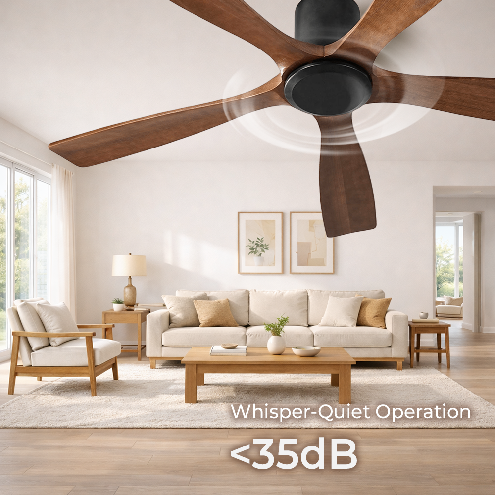 Quiet ceiling fan under 35 dB