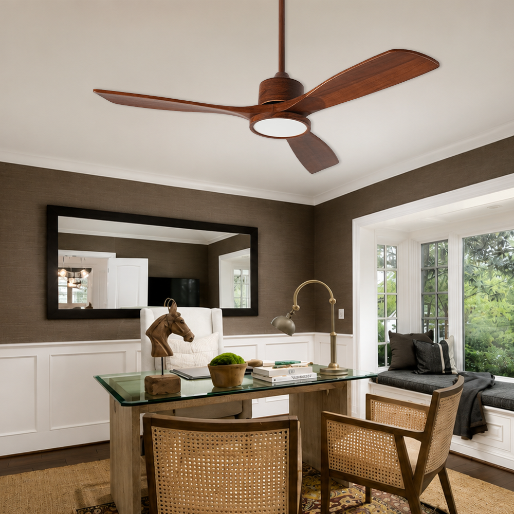 52 inch ceiling fan with light for home office workspace