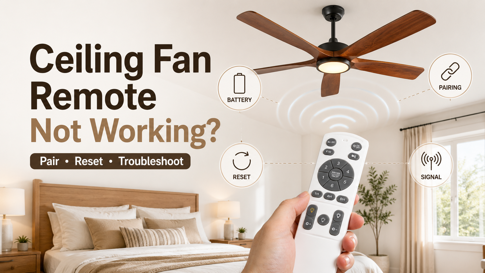 Ceiling fan remote pairing reset and troubleshooting guide