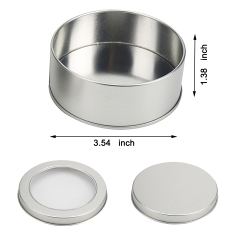 Circular Storage Iron Box with PVC Window