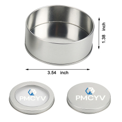 Circular Storage Iron Box with PVC Window