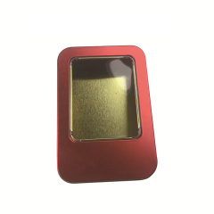 Rectangular Storage Iron Box with PVC Window