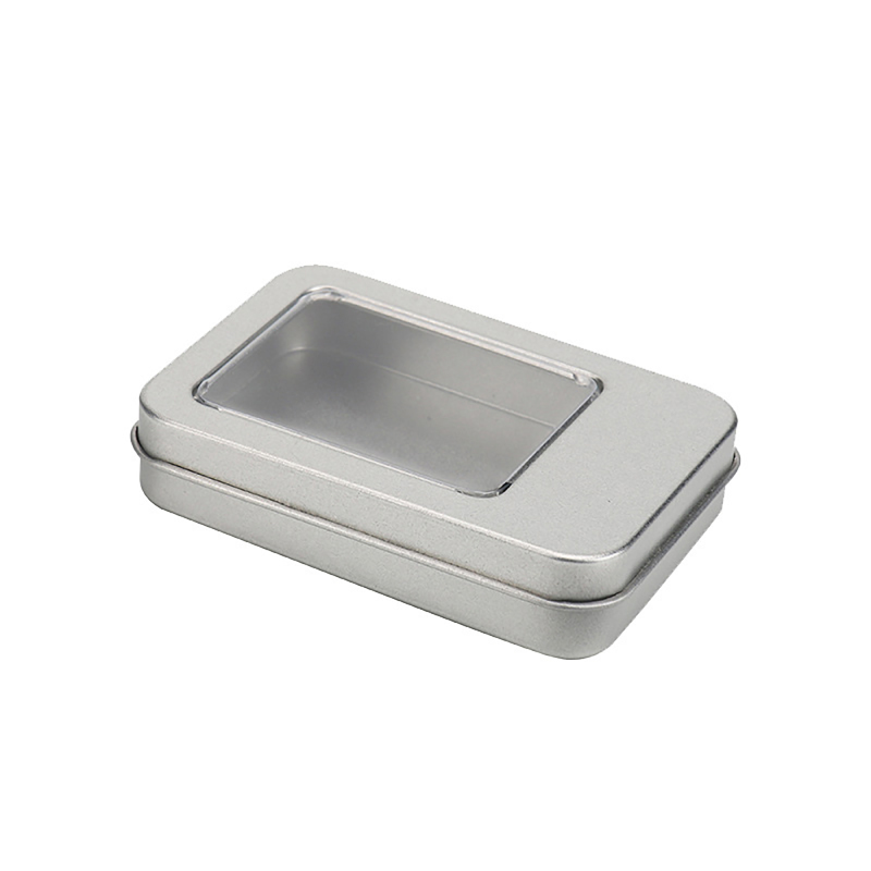 Rectangular Storage Iron Box with PVC Window