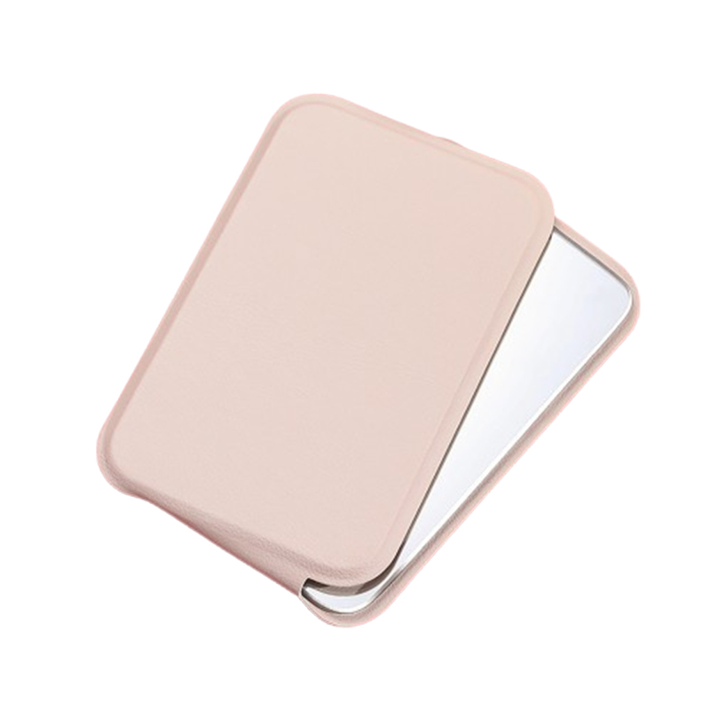 Mini Pocket PU Folding Mirror with Stand