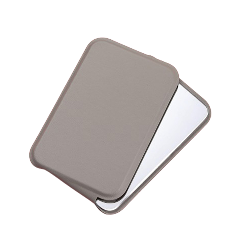 Mini Pocket PU Folding Mirror with Stand
