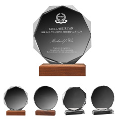 Acrylic Trophy with Wooden Stand