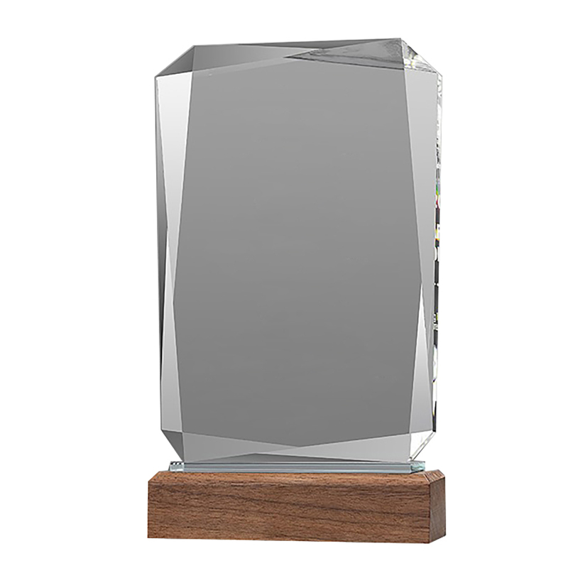 Multi-Faceted Trophie with Walnut Base