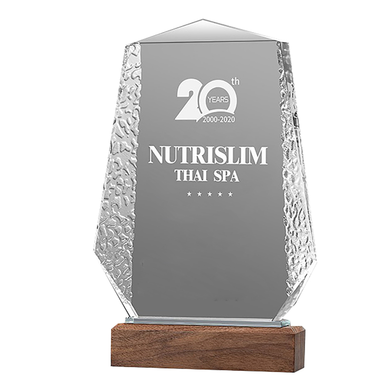 Acrylic Trophie with Walnut Stand