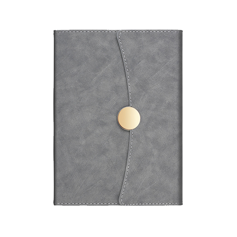 Magnet Round Buckle Curved Cover Notebook