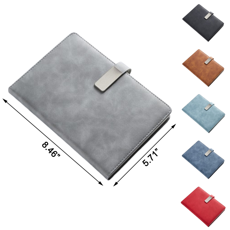 200 Pages Leather-Covered A5 Notebook