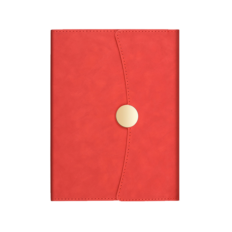 Magnet Round Buckle Curved Cover Notebook