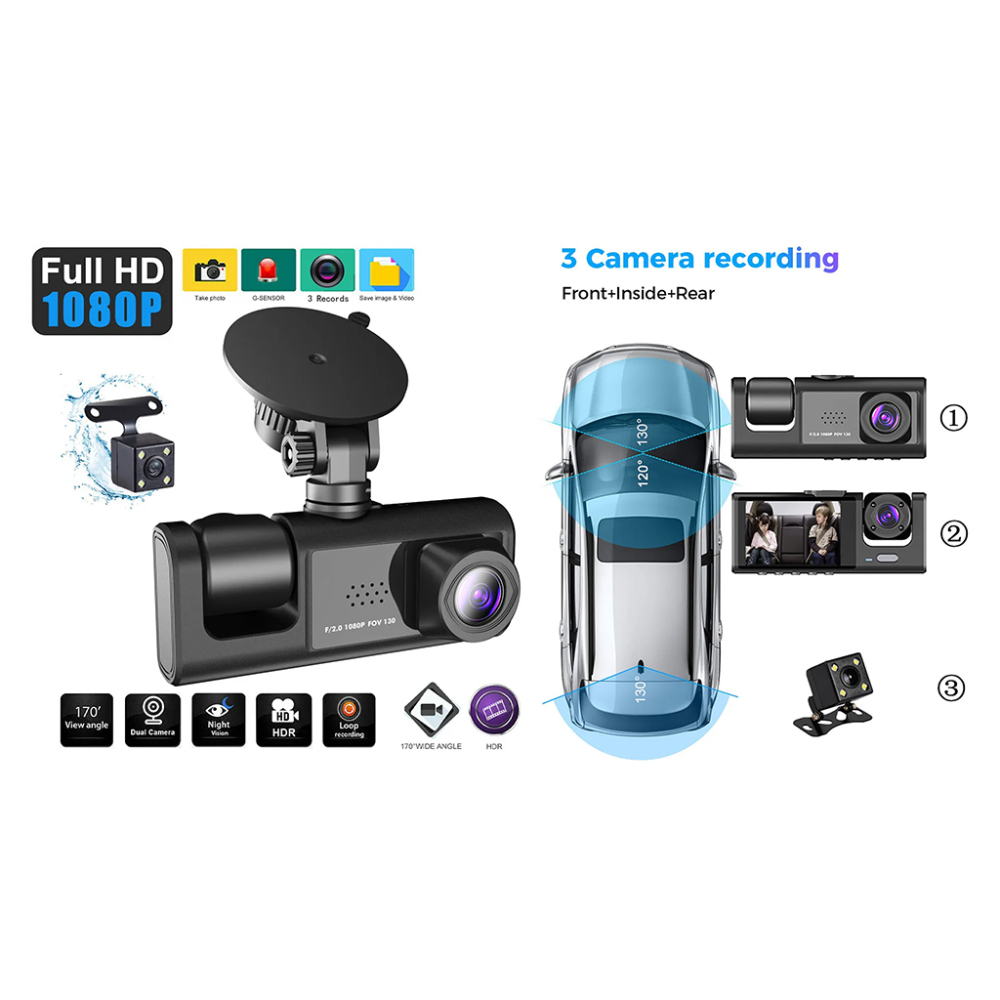 BDl 3 Camera Dash Cam