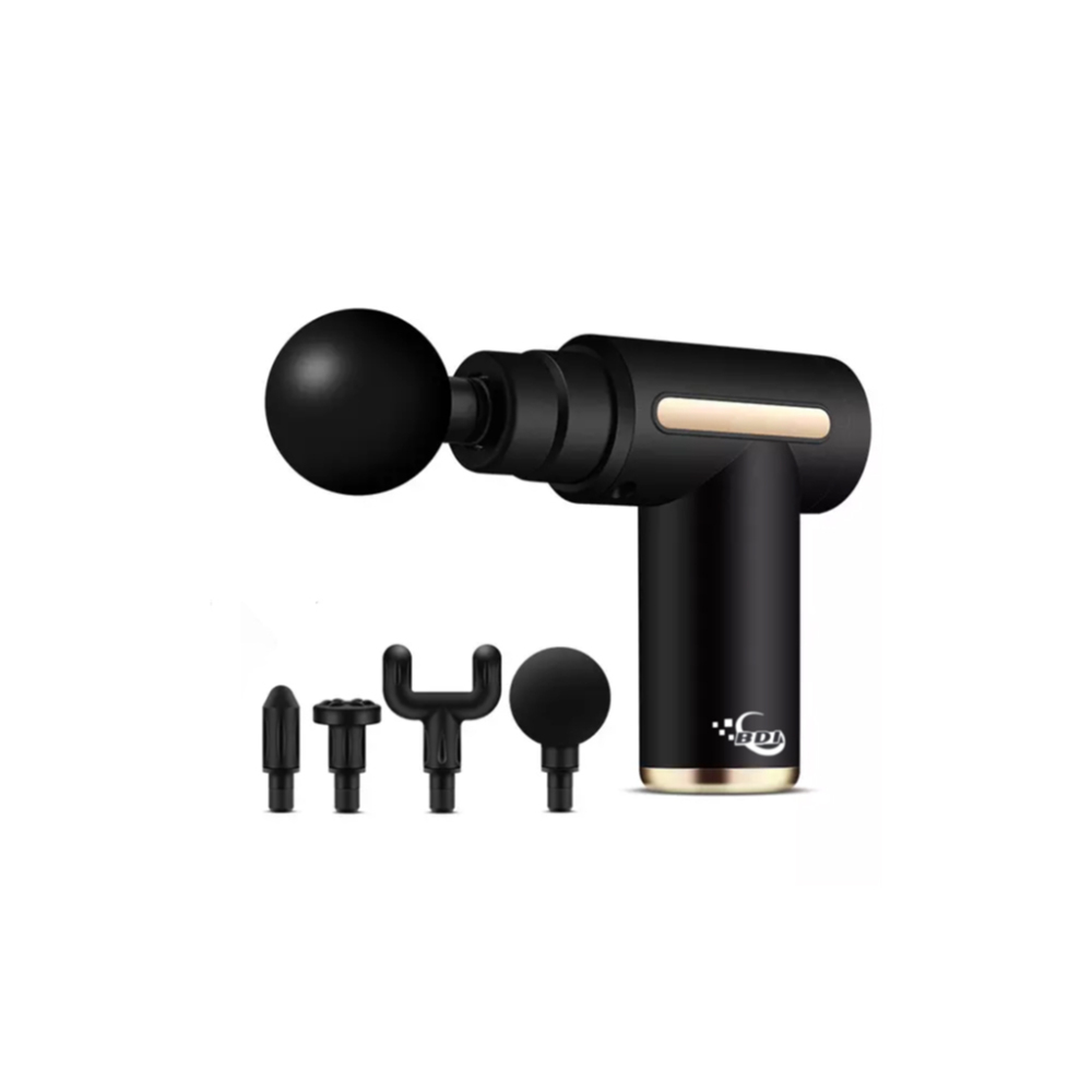 BDI Mini Massage Gun with 6 Speeds 4 Massage Heads (LCD version)