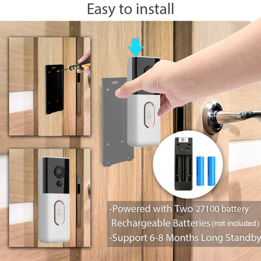 BDI Smart Wi-Fi Video Doorbell with PIR Detection, Full HD, Night Vision & Remote Monitoring